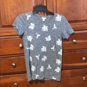 J Crew Embroidered Tee